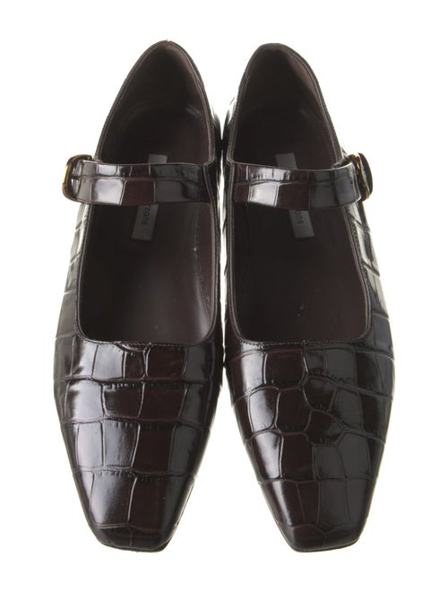 Emme Parsons Embossed Leather Mary Jane Flats