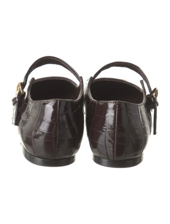 Emme Parsons Embossed Leather Mary Jane Flats