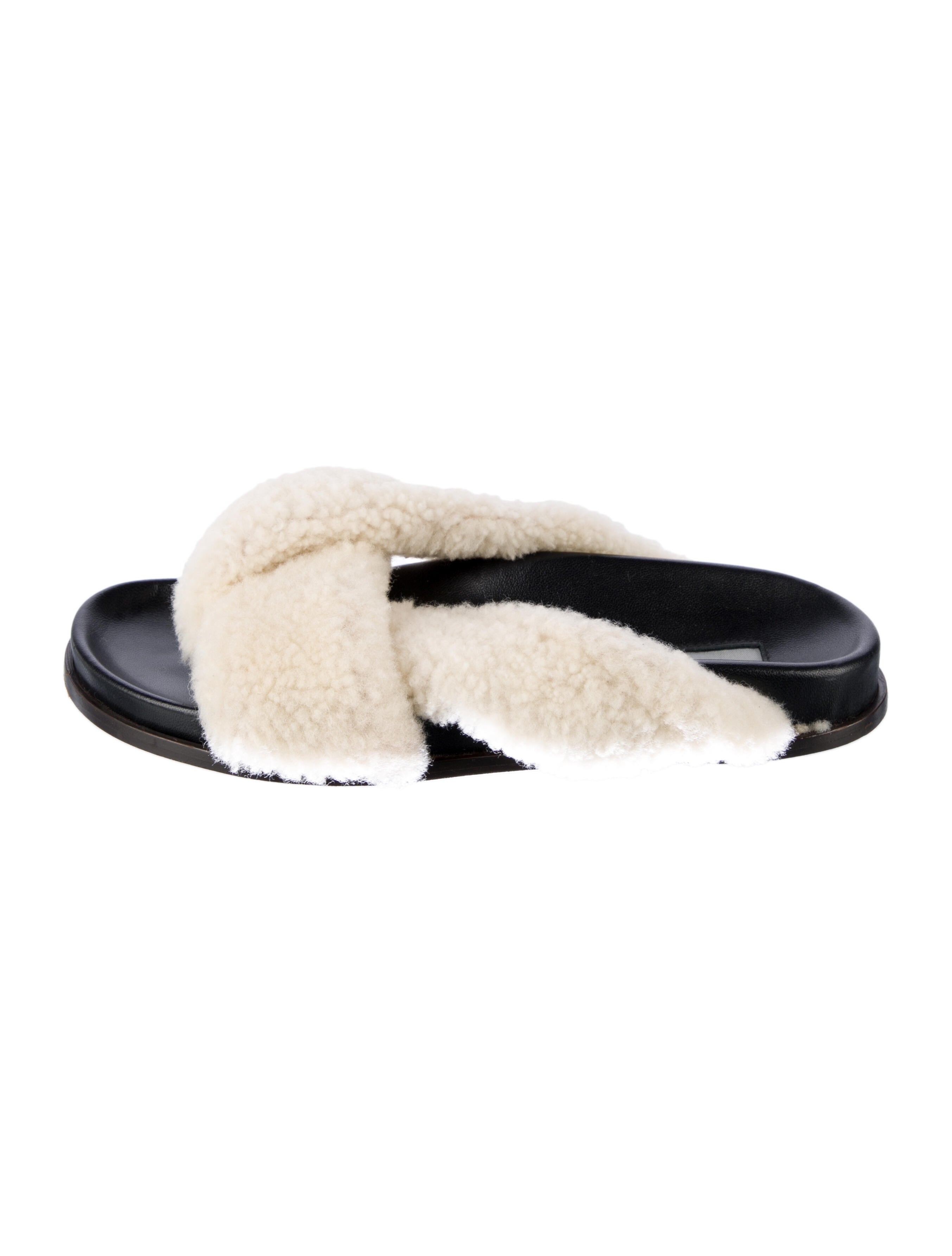 Emme Parsons Shearling Colorblock Pattern Slides
