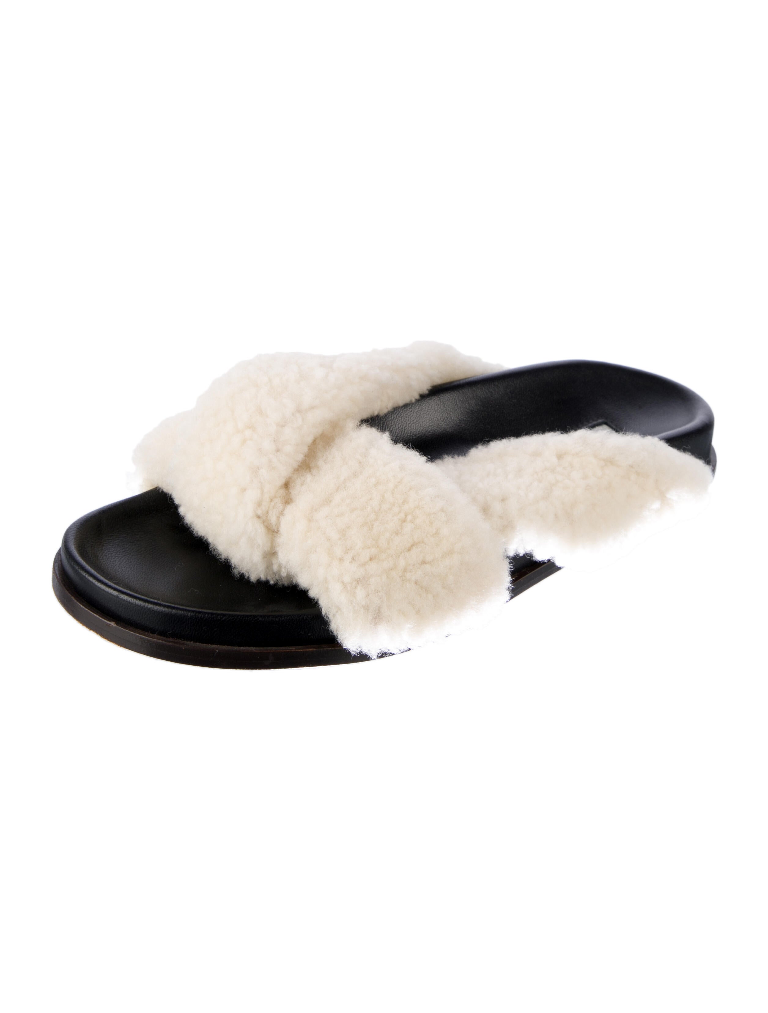 Emme Parsons Shearling Colorblock Pattern Slides