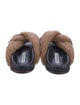 Emme Parsons Leather Faux Fur Trim Slides