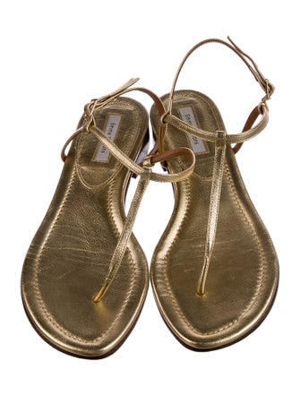 Emme Parsons Leather T-Strap Sandals
