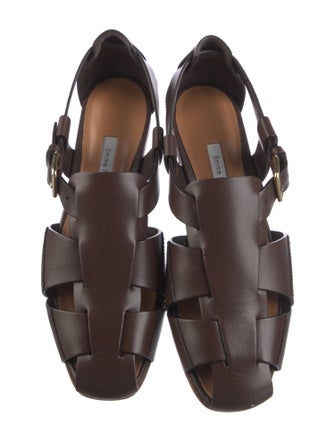 Emme Parsons Leather Cutout Accent Gladiator Sandals