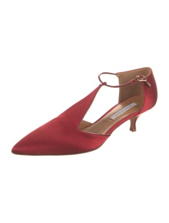 Emme Parsons Satin T-Strap Pumps