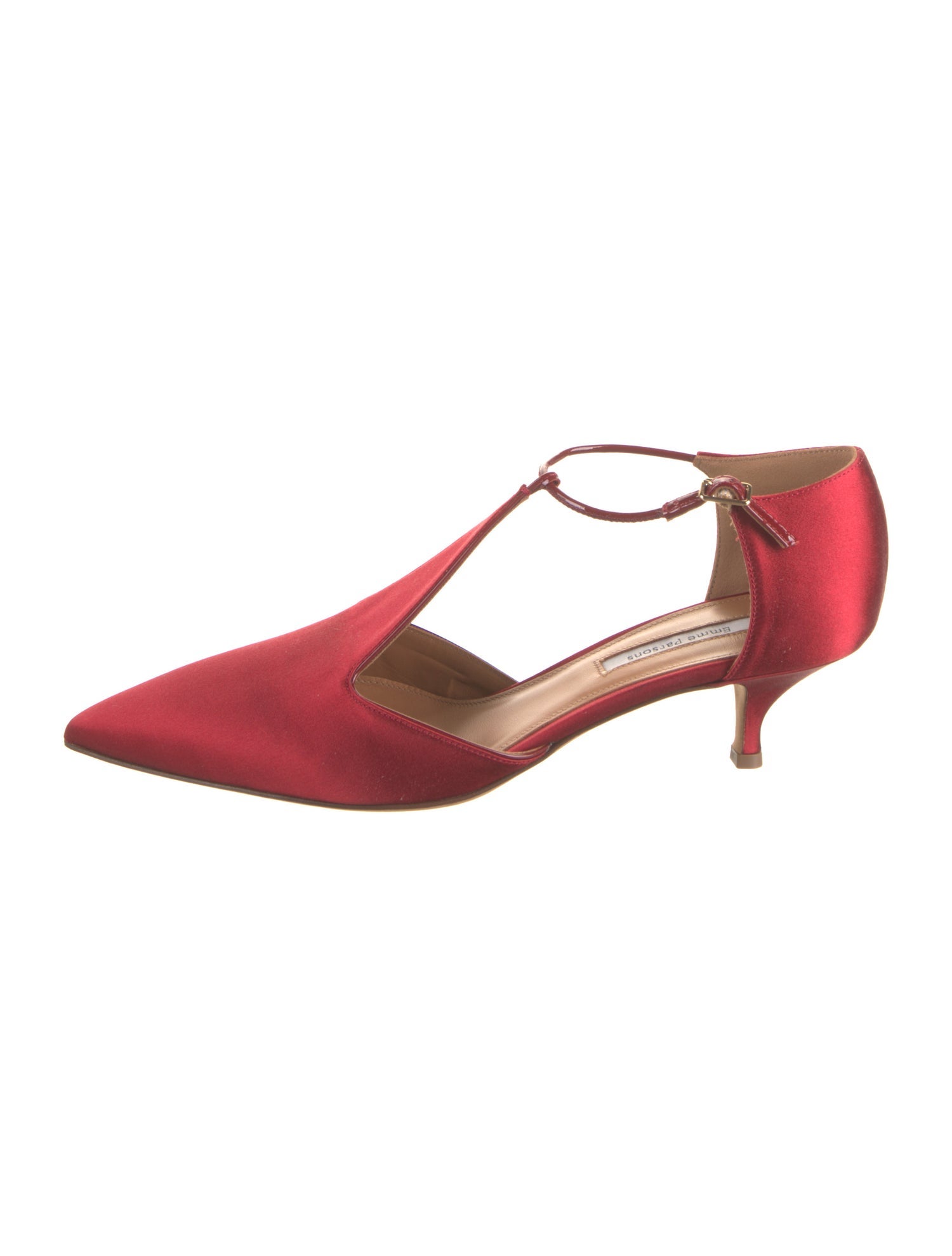 Emme Parsons Satin T-Strap Pumps