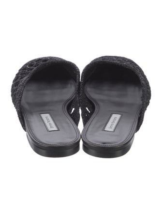 Emme Parsons Raffia Embroidered Accent Mules