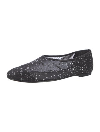 Emme Parsons Mesh Crystal Embellishments Ballet Flats