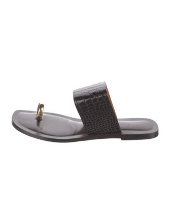 Emme Parsons Leather Animal Print Slides