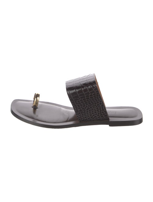 Emme Parsons Leather Animal Print Slides