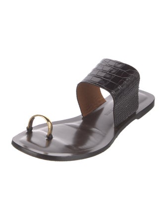 Emme Parsons Leather Animal Print Slides