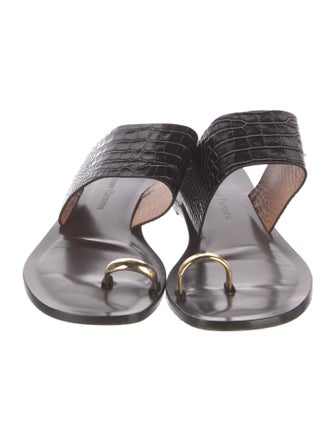 Emme Parsons Leather Animal Print Slides