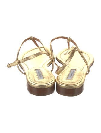 Emme Parsons Leather T-Strap Sandals