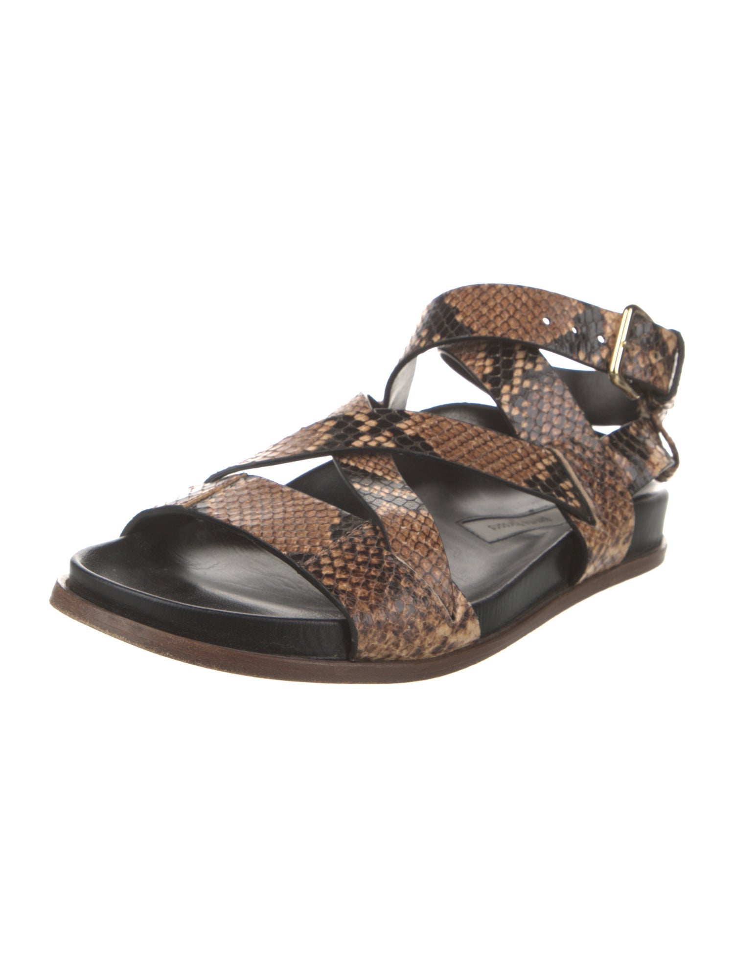 Emme Parsons Leather Animal Print Slingback Sandals