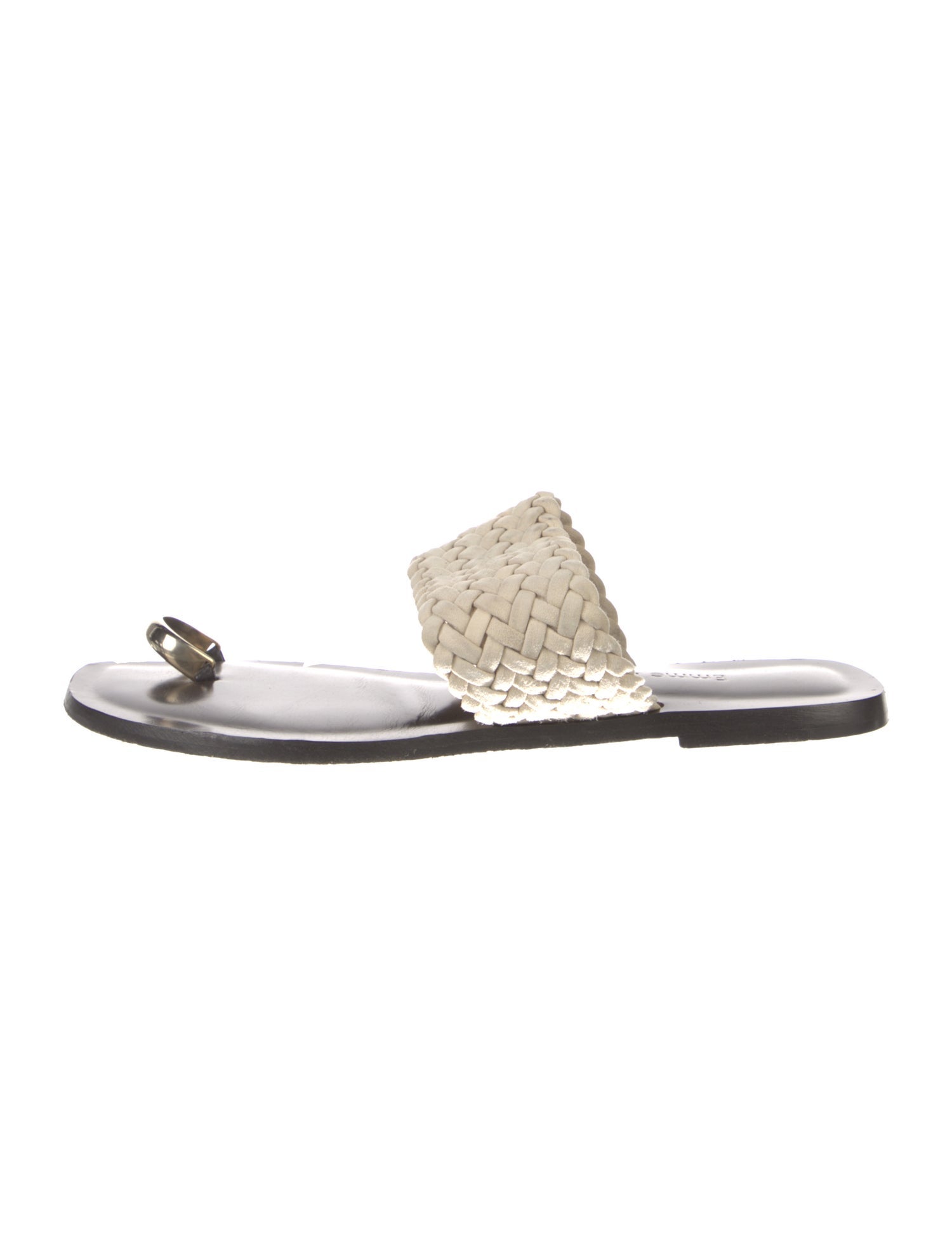 Emme Parsons Leather Braided Accents Slides