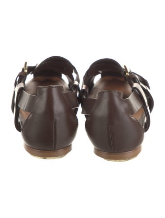 Emme Parsons Leather Cutout Accent Slingback Flats