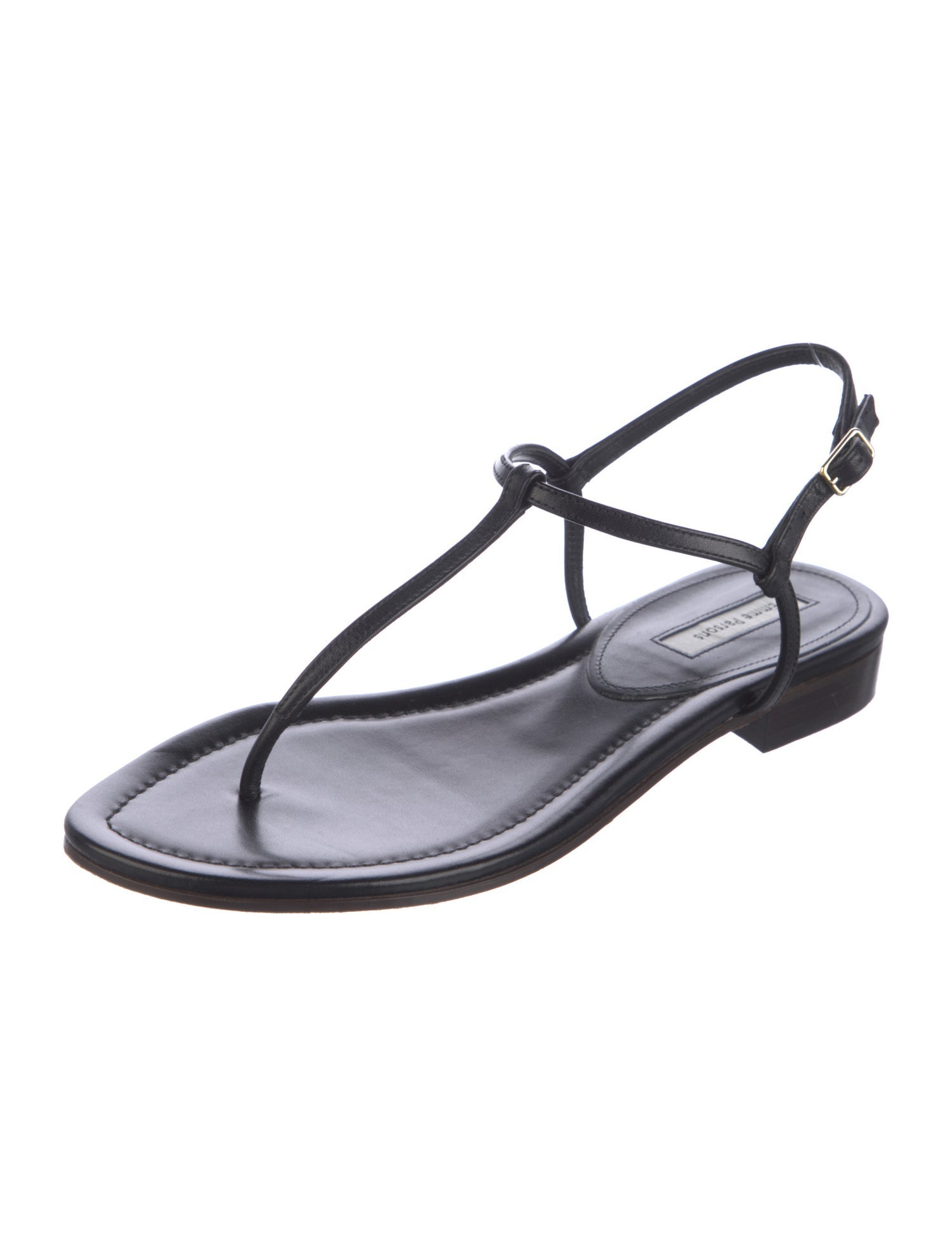 Emme Parsons Leather T-Strap Sandals