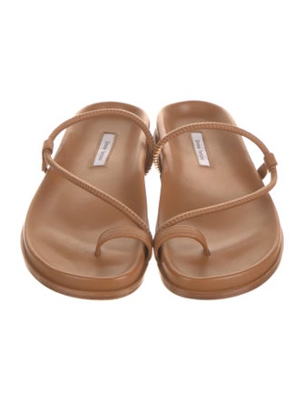 Emme Parsons Leather Leather Trim Embellishment Slides