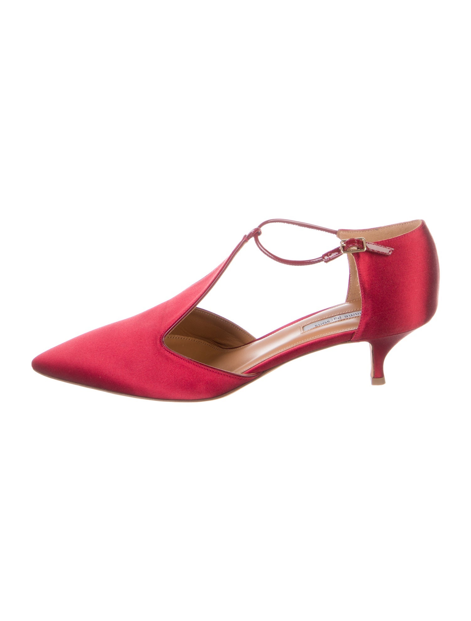 Emme Parsons Satin T-Strap Pumps