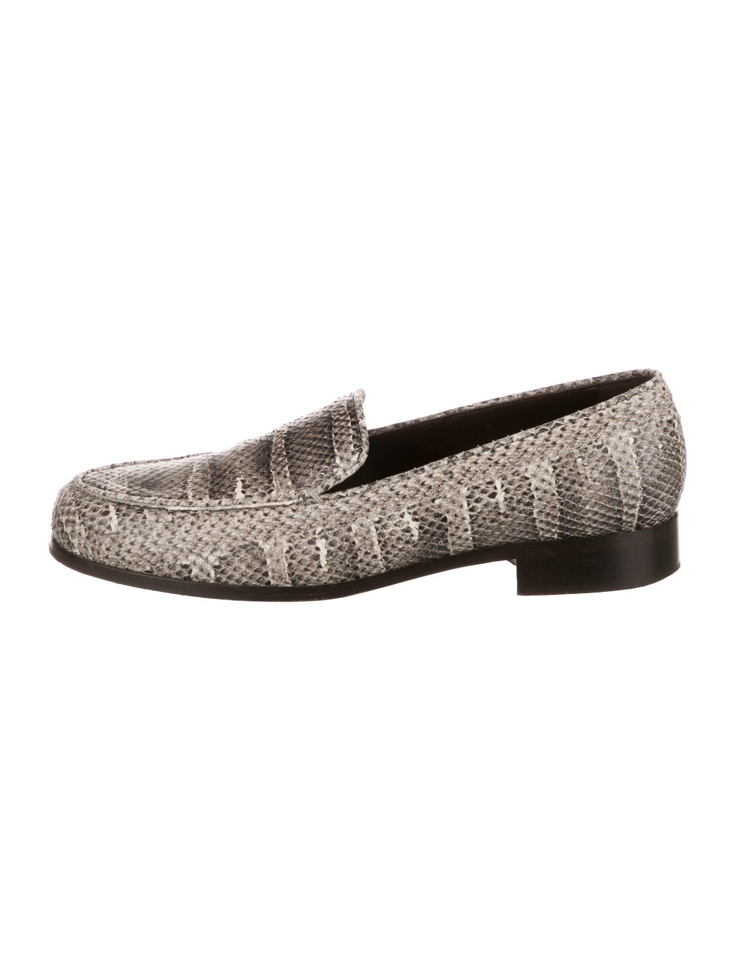 Emme Parsons Embossed Leather Animal Print Loafers