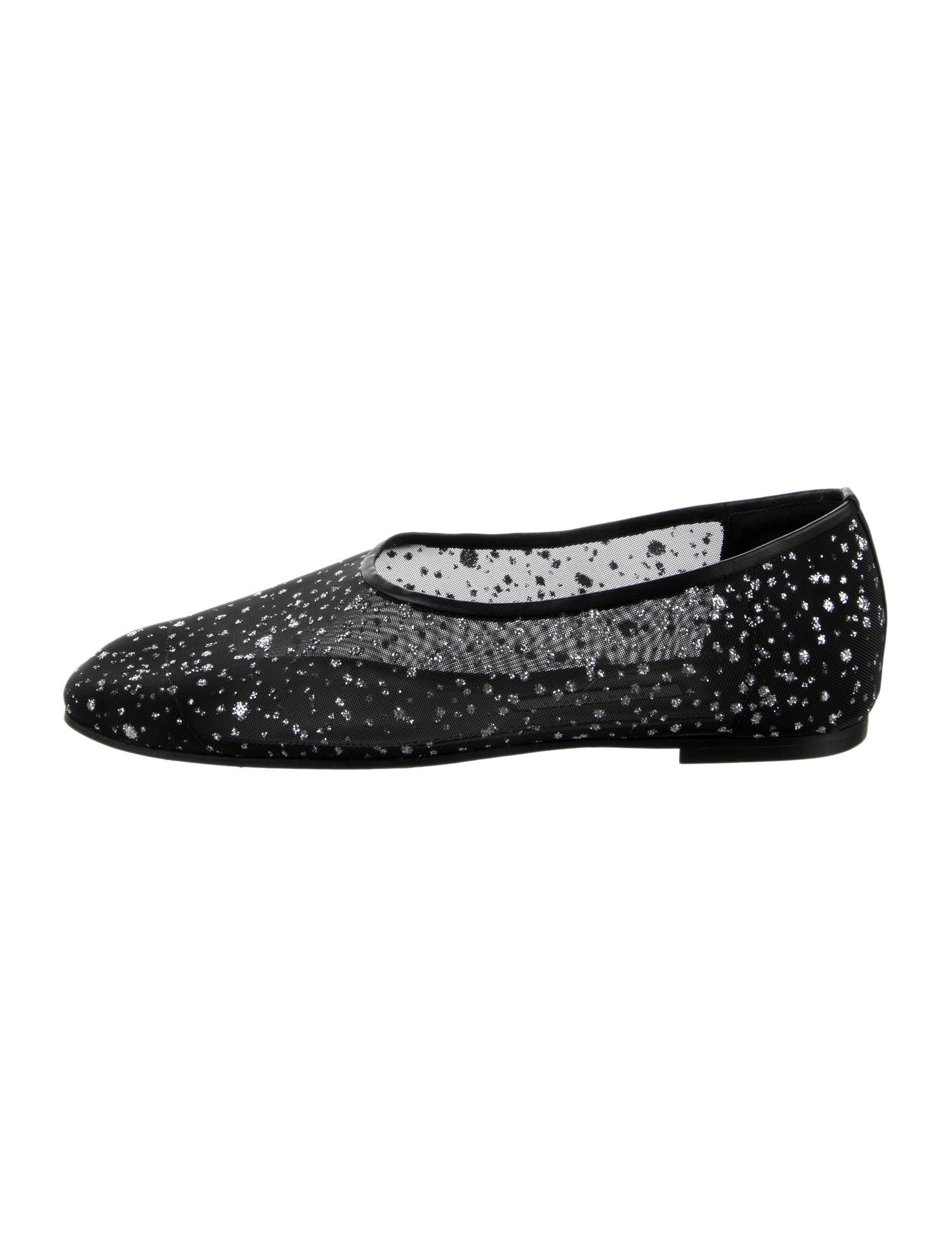 Emme Parsons Mesh Crystal Embellishments Ballet Flats