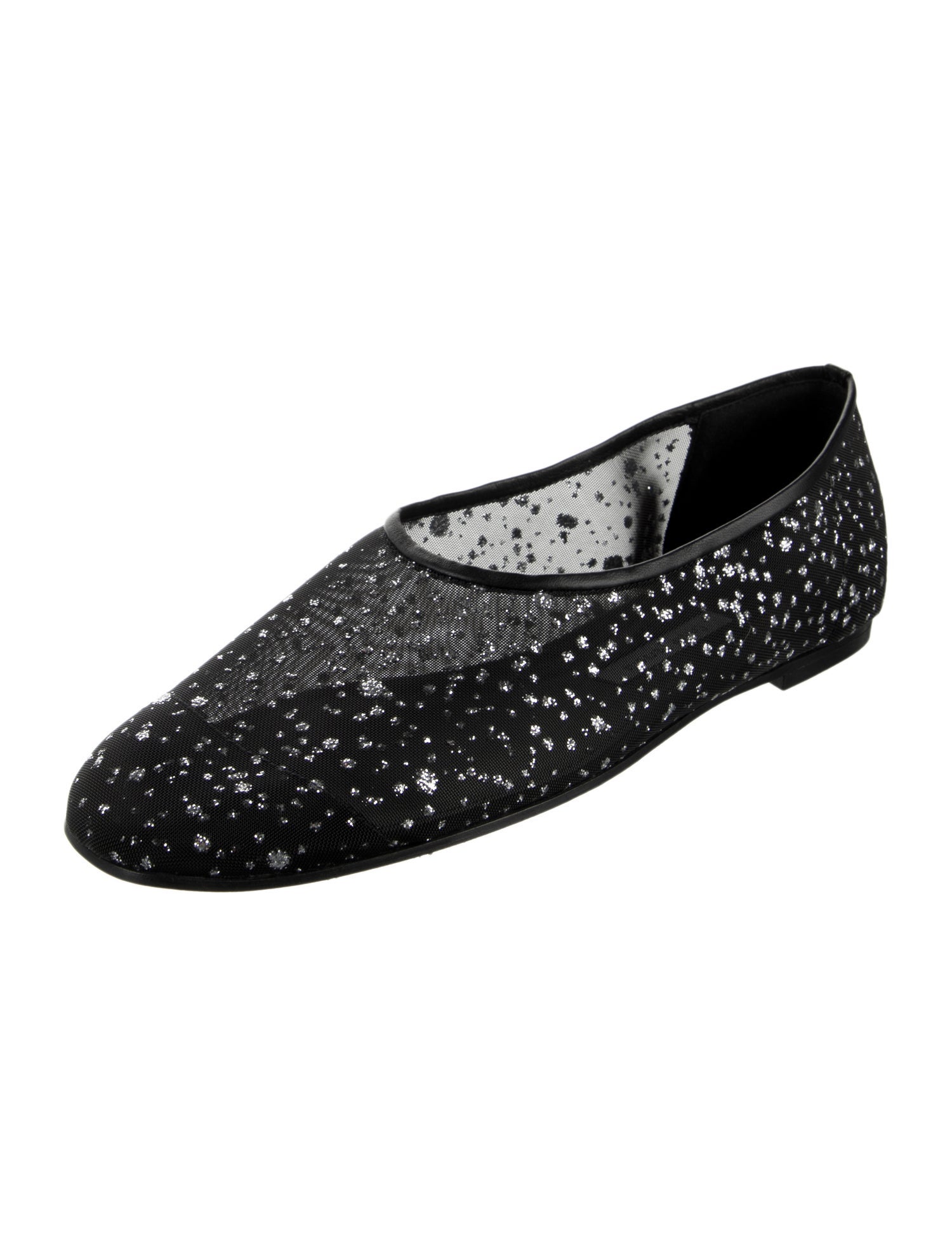 Emme Parsons Mesh Crystal Embellishments Ballet Flats