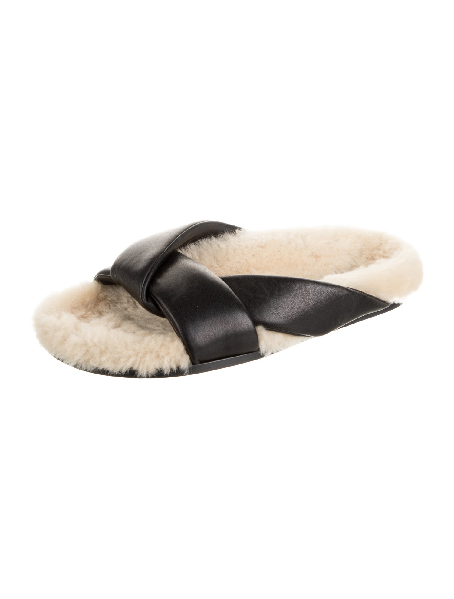 Emme Parsons Shearling Fur Trim Slides