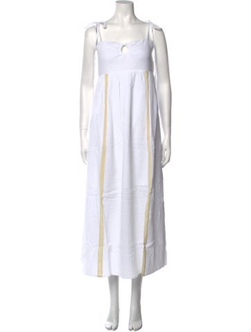 Emilia George Dresses Square Neckline Midi Length Dress M