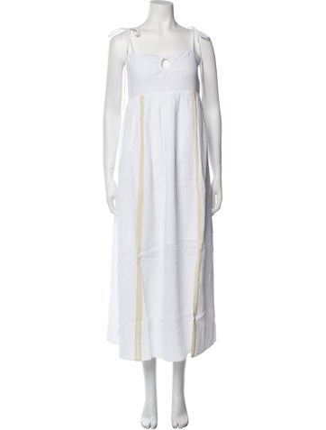 Emilia George Dresses Square Neckline Midi Length Dress M