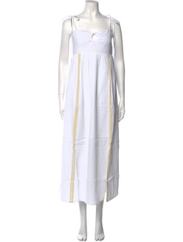 Emilia George Dresses Square Neckline Midi Length Dress M