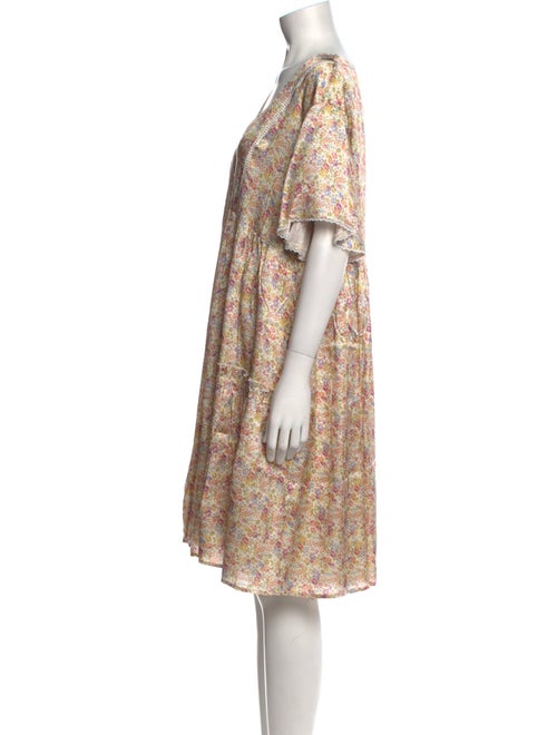 Emilia George Floral Print Knee-Length Dress