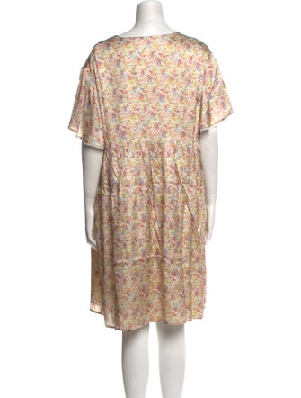 Emilia George Floral Print Knee-Length Dress