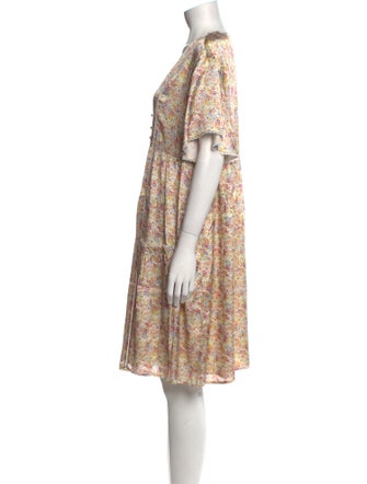 Emilia George Floral Print Knee-Length Dress