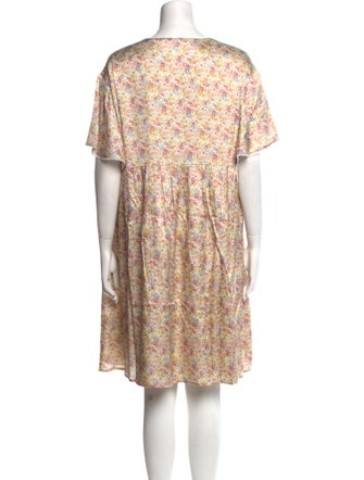 Emilia George Floral Print Knee-Length Dress