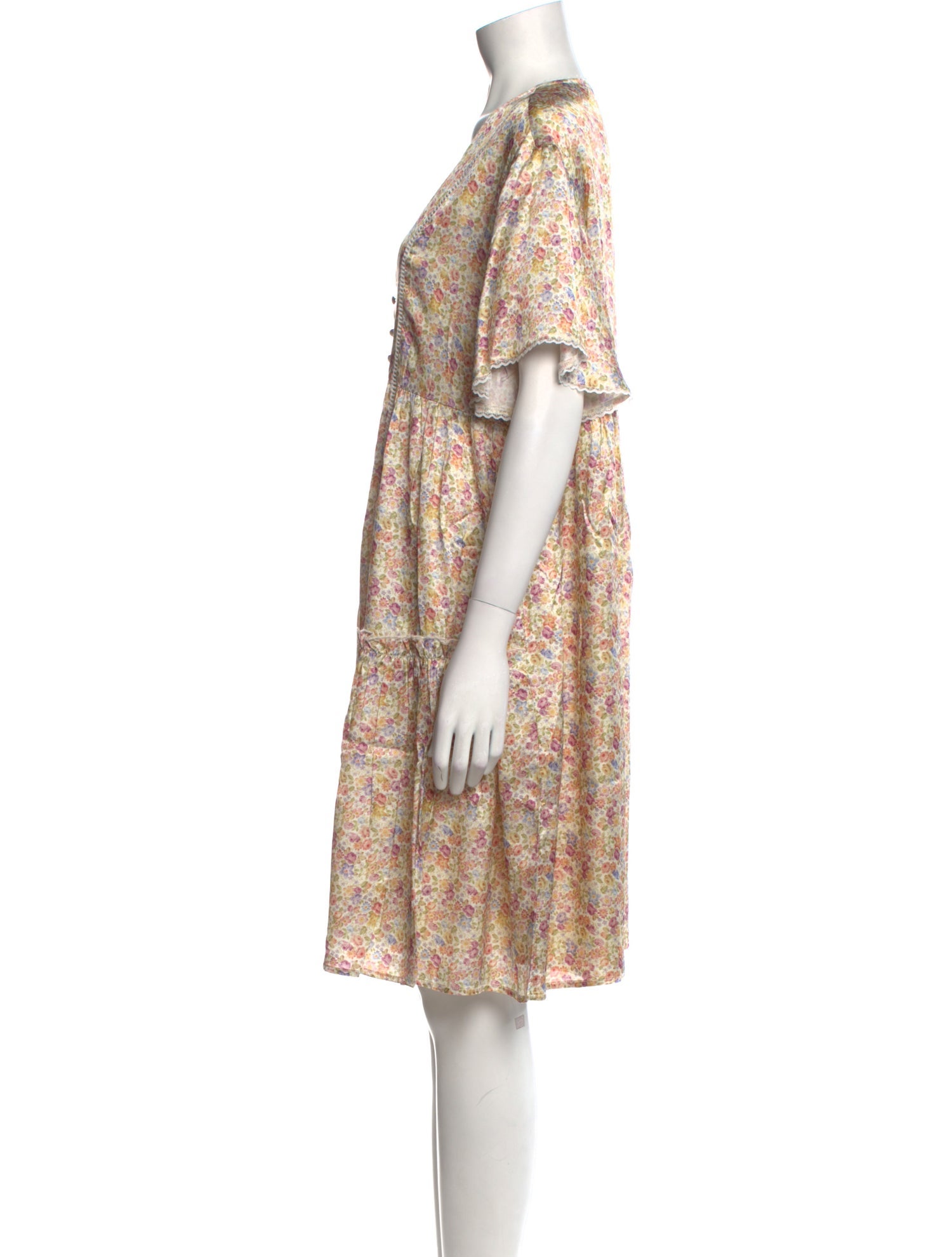 Emilia George Floral Print Knee-Length Dress