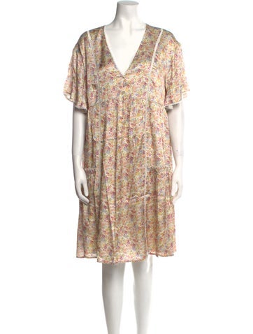 Emilia George Dresses Floral Print Knee-Length Dress S