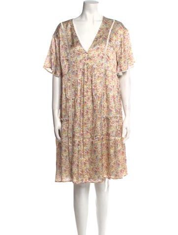 Emilia George Dresses Floral Print Knee-Length Dress S