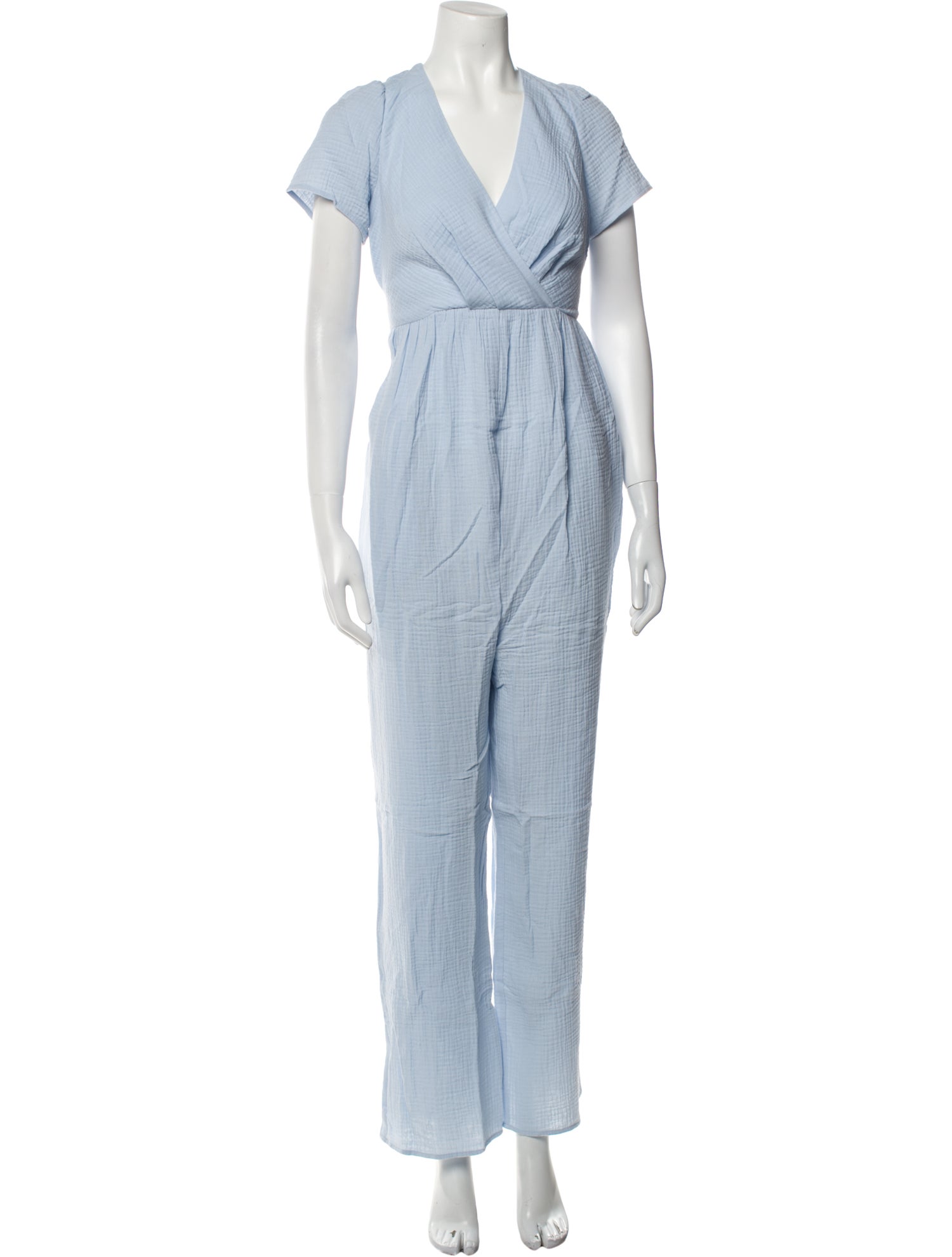 Emilia George Striped V-Neck Jumpsuit w/ Tags