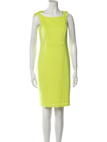 Emilia George Dresses Bateau Neckline Mini Dress S