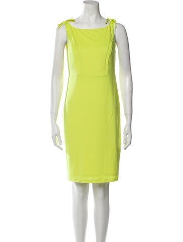 Emilia George Dresses Bateau Neckline Mini Dress S