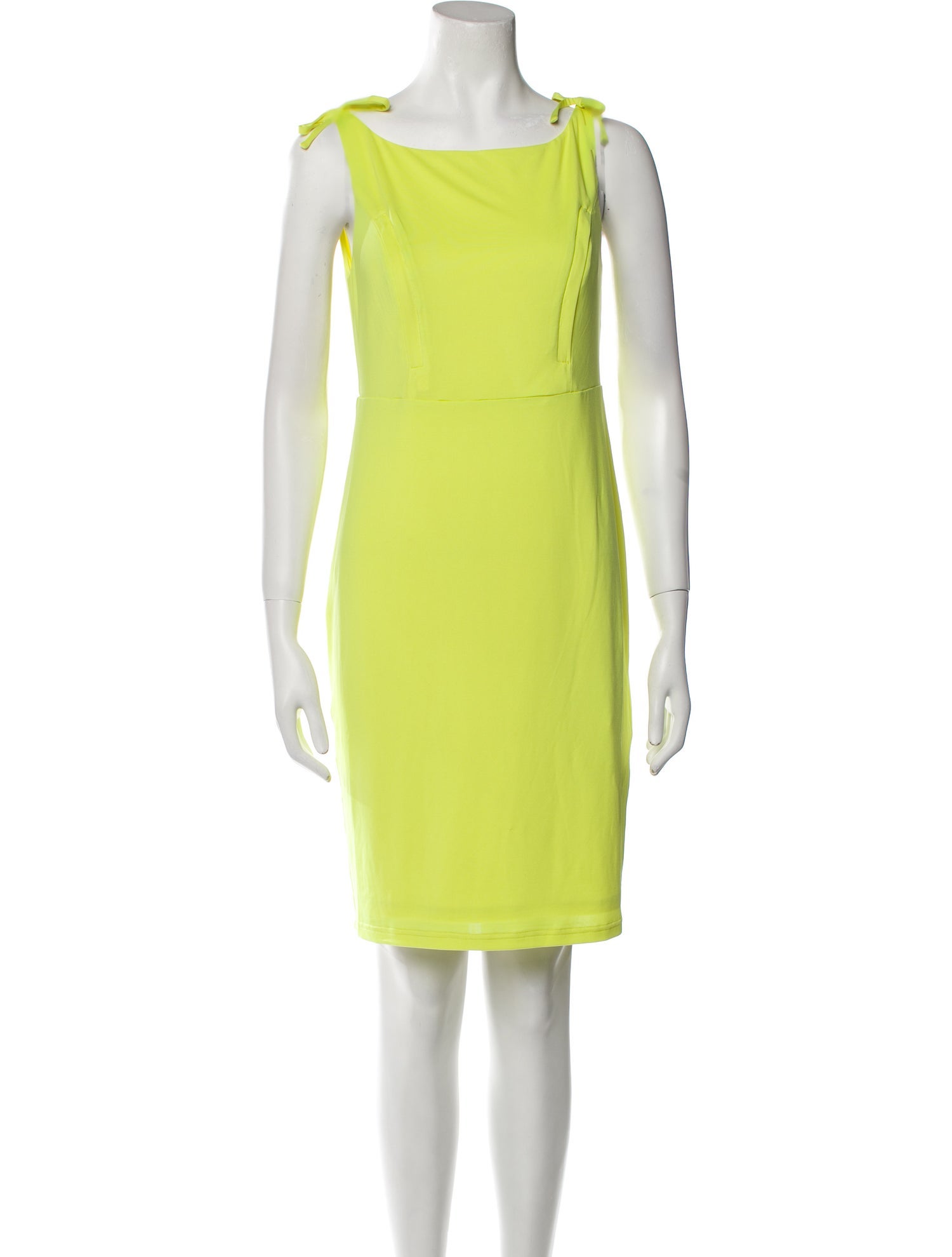 Emilia George Bateau Neckline Mini Dress