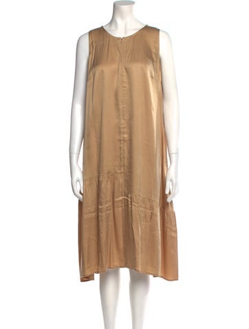 Emilia George Dresses Scoop Neck Midi Length Dress XL