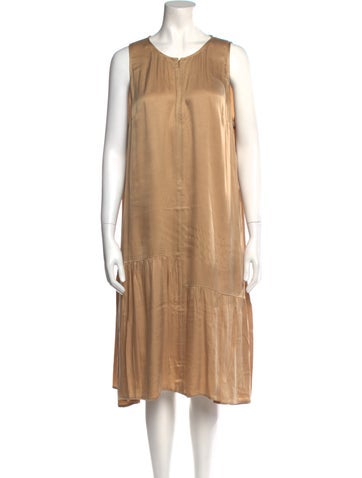 Emilia George Dresses Scoop Neck Midi Length Dress XL