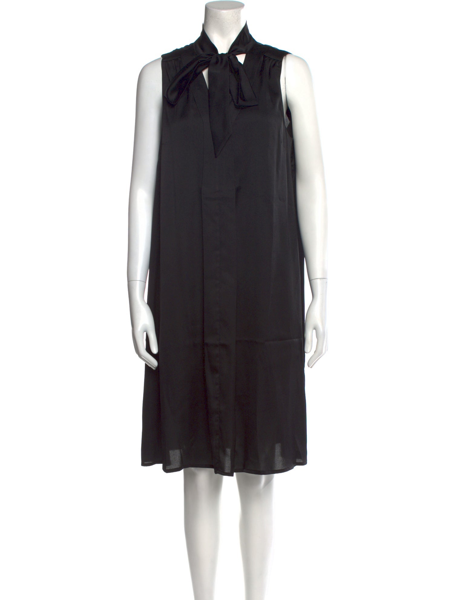 Emilia George Tie Neck Knee-Length Dress