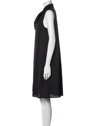 Emilia George Mock Neck Knee-Length Dress