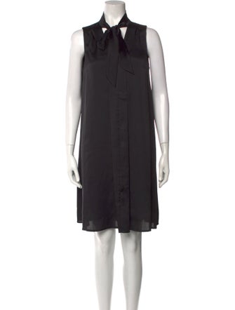 Emilia George Mock Neck Knee-Length Dress