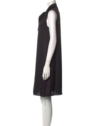 Emilia George Mock Neck Knee-Length Dress