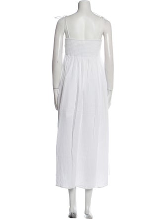 Emilia George Square Neckline Midi Length Dress