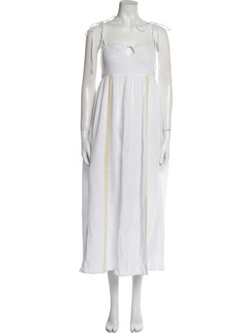 Emilia George Dresses Square Neckline Midi Length Dress XS