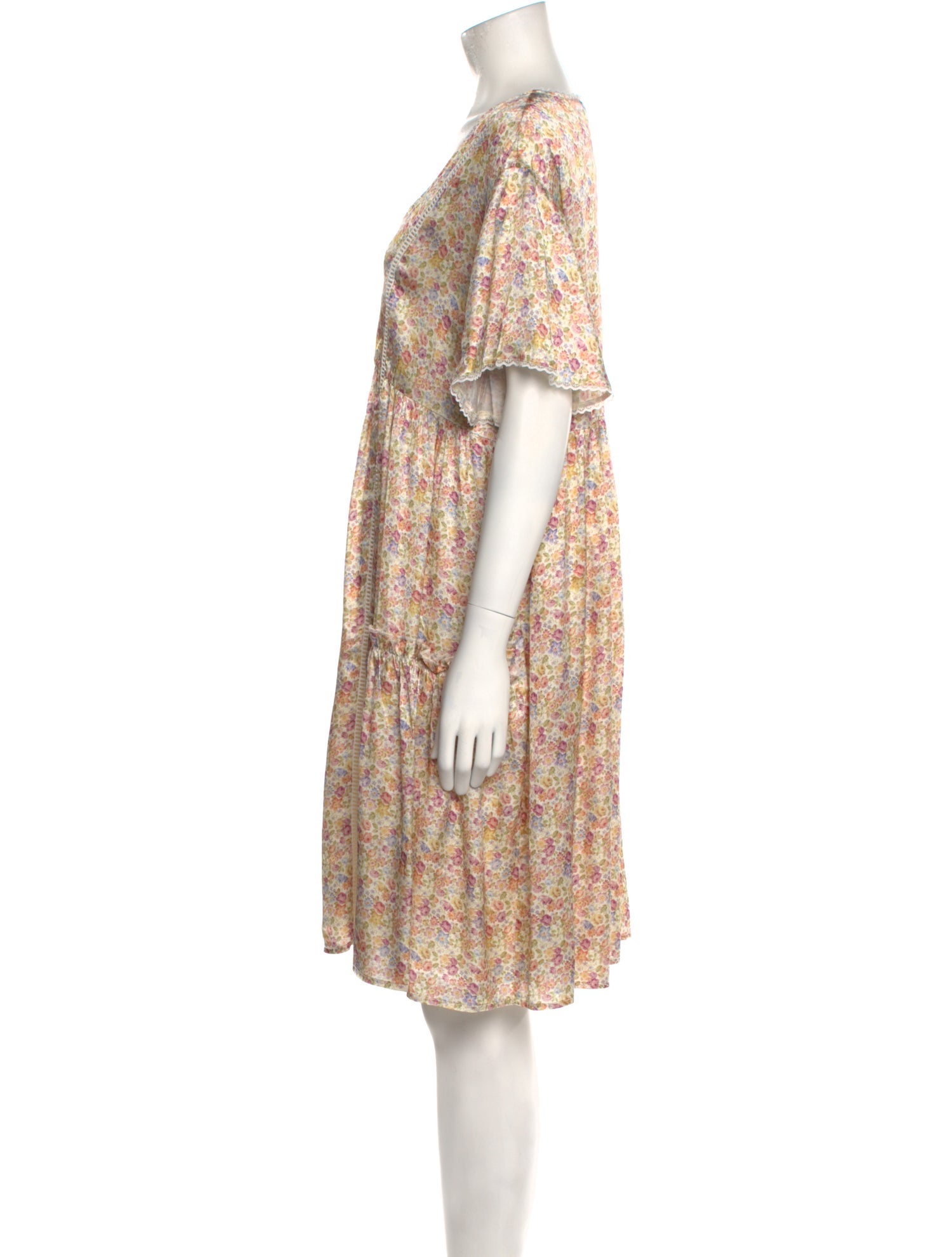 Emilia George Floral Print Knee-Length Dress