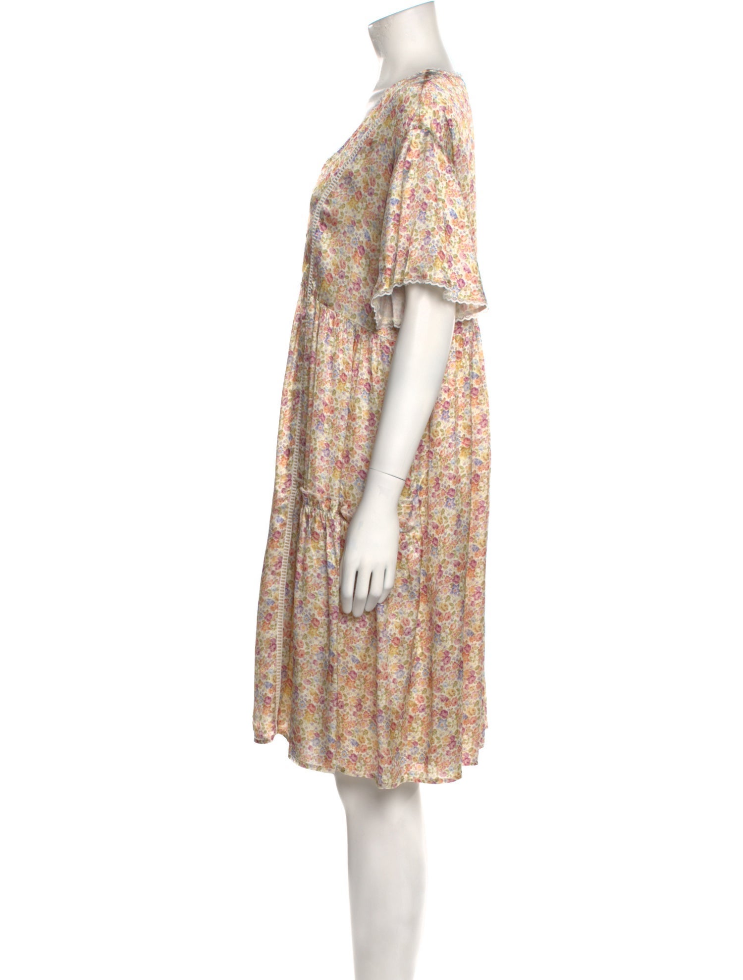 Emilia George Floral Print Knee-Length Dress